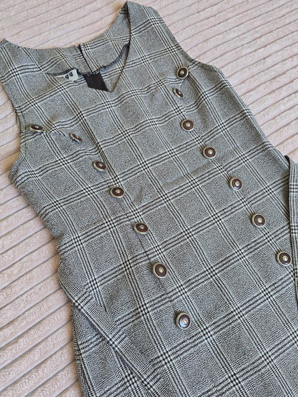 Mini dress Brown & White